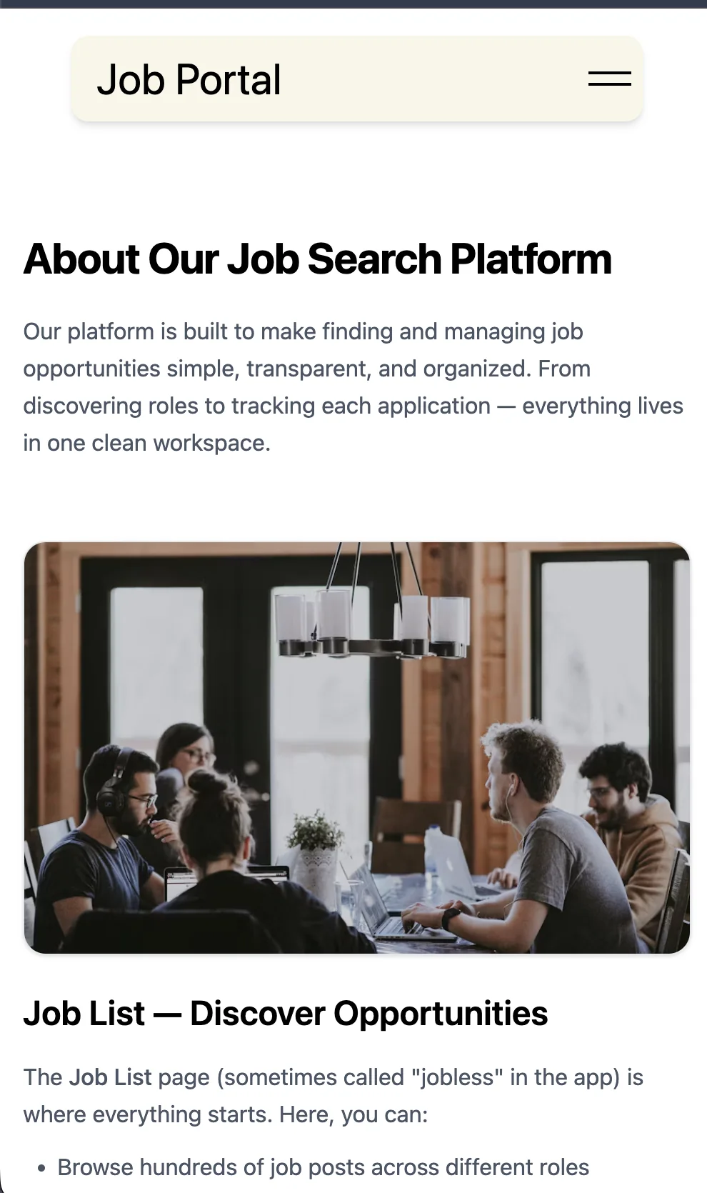 Job Portal project image 2